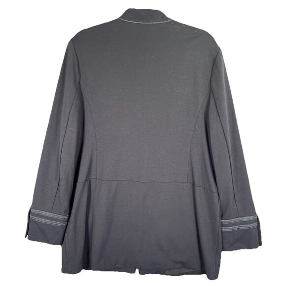 Lauren Ralph Lauren Black Military Jacket Womens Mandarin Collar Size XL - Picture 7 of 13